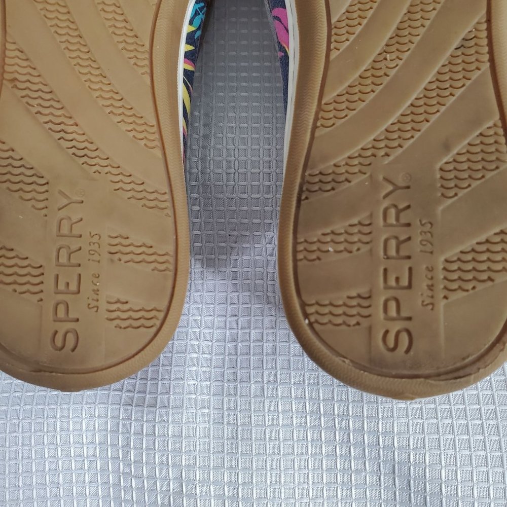 Sperry Top Sider Womens Size 8.5 M Boat Deck Shoes Tan Leather Firefish Seaweed - Picture 6 of 9